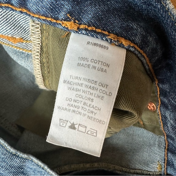 Todd Snyder 34x30 Mens Slim Fit Denim Jeans Blue Distressed Button Fly Selvedge - Picture 7 of 13